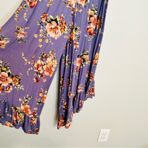 American Eagle Purple Floral Jumpsuit - Picture 8 of 12